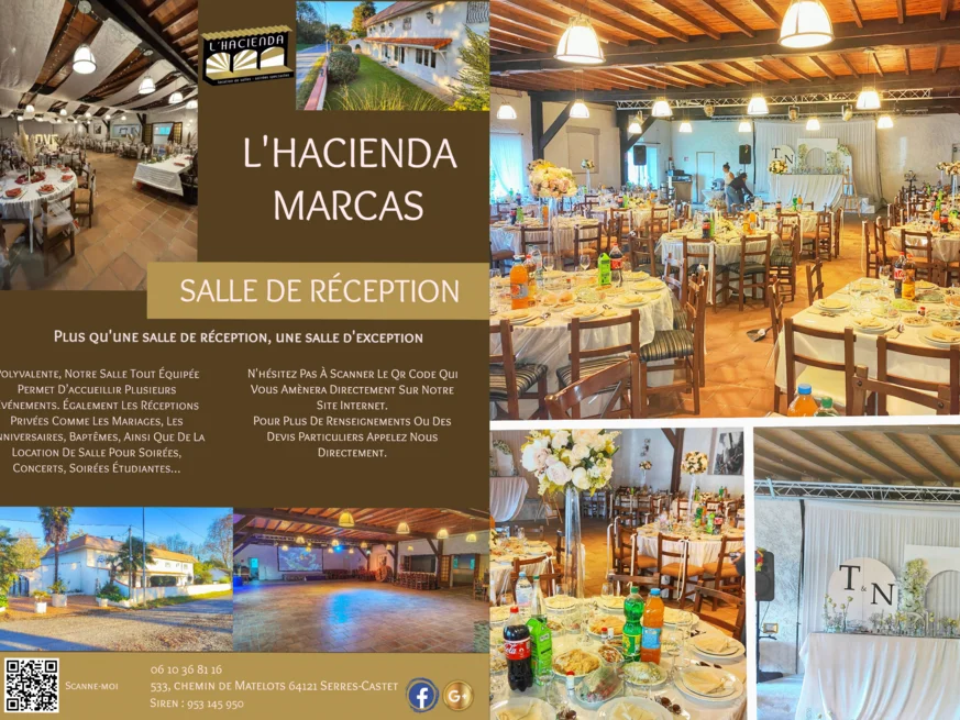 L'Hacienda Marcas salle de réception